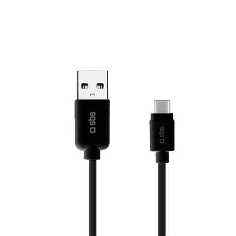 Kabel przewód USB-A - USB-C 1m - czarny