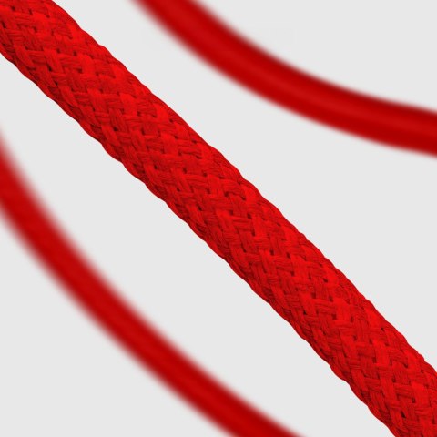 Kabel przewód w oplocie USB-C 60 W 1.5m - czerwony Kabel przewód w oplocie USB-C 60 W 1.5m - czerwony