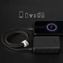 Kabel przewód w oplocie USB-C 60W 1.5m - czarny