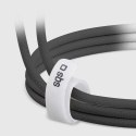 Kabel przewód w oplocie USB-C 60W 1.5m - czarny