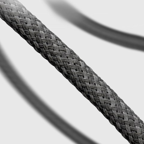 Kabel przewód w oplocie USB-C 60W 1.5m - czarny Kabel przewód w oplocie USB-C 60W 1.5m - czarny