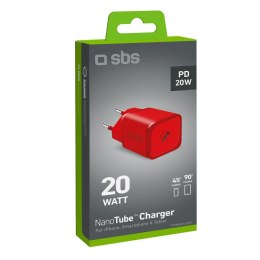 Ładowarka sieciowa GaN z Power Delivery 20W - czerwona