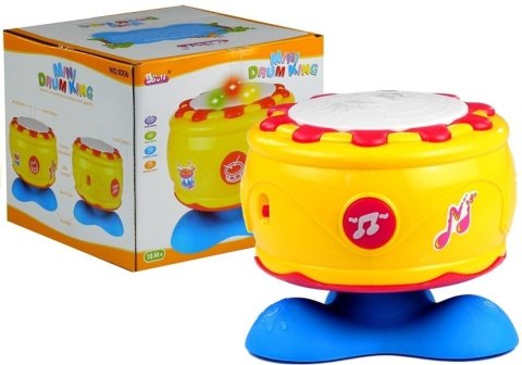 Duży Interaktywny Bębenek Muzyczny Światełka 19 cm Duży Interaktywny Bębenek Muzyczny Światełka 19 cm