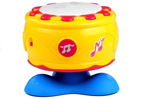 Duży Interaktywny Bębenek Muzyczny Światełka 19 cm Duży Interaktywny Bębenek Muzyczny Światełka 19 cm