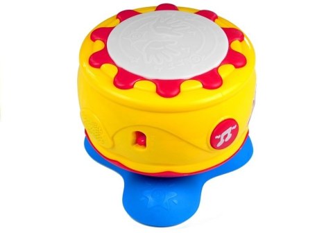 Duży Interaktywny Bębenek Muzyczny Światełka 19 cm Duży Interaktywny Bębenek Muzyczny Światełka 19 cm