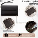 Saszetka męska skórzana do ręki elegancka brązowa Paolo Peruzzi AL-26-BR