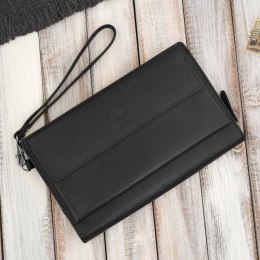 Saszetka męska skórzana do ręki elegancka czarna Paolo Peruzzi AL-26-BL