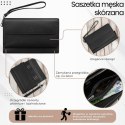 Saszetka męska skórzana do ręki elegancka czarna Paolo Peruzzi AL-26-BL