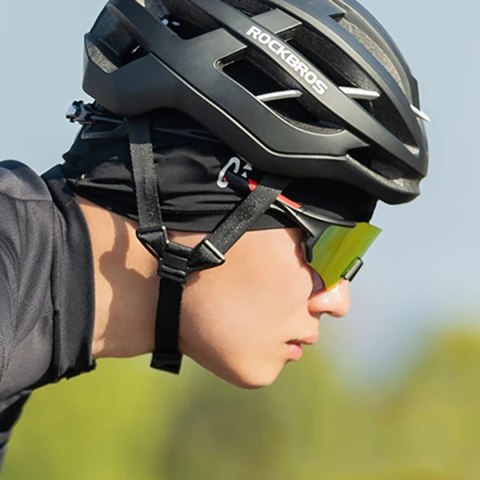 Czapka rowerowa kolarska z wycięciami na okulary - czarna Czapka rowerowa kolarska z wycięciami na okulary - czarna