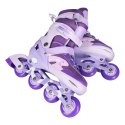 NA0189 ZESTAW LED ŁYŻWOROLKI OCHRANIACZE MOONBEAM FIOLETOWE ROZM. L(39-42) NILS EXTREME