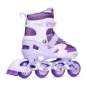 NA0189 ZESTAW LED ŁYŻWOROLKI OCHRANIACZE MOONBEAM FIOLETOWE ROZM. S(31-34) NILS EXTREME