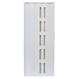 Drzwi harmonijkowe 005S BIAŁY MAT - 80 cm