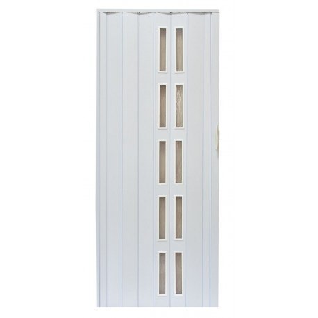 Drzwi harmonijkowe 005S BIAŁY MAT - 80 cm Drzwi harmonijkowe 005S BIAŁY MAT - 80 cm