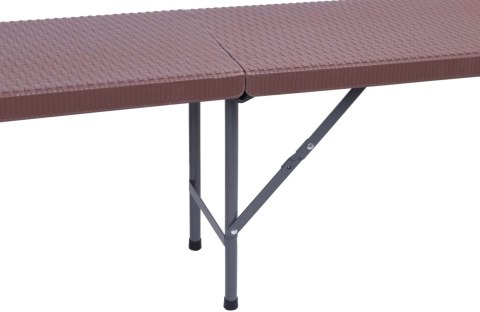 Ławka cateringowa składana RATTAN brązowa Ławka cateringowa składana RATTAN brązowa