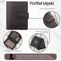 Portfel męski skórzany klasyczny pionowy brązowy z RFID Paolo Peruzzi AL-18-BR