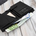 Portfel męski skórzany klasyczny pionowy czarny z RFID Paolo Peruzzi AL-18-BL