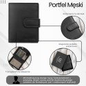 Portfel męski skórzany klasyczny pionowy czarny z RFID Paolo Peruzzi AL-18-BL
