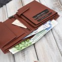 Portfel męski skórzany klasyczny pionowy koniakowy z RFID Paolo Peruzzi AL-18-CG
