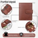 Portfel męski skórzany klasyczny pionowy koniakowy z RFID Paolo Peruzzi AL-18-CG