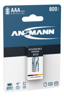 Akumulator Ansmann NiMH AAAHR03 800mAh maxE 2 szt