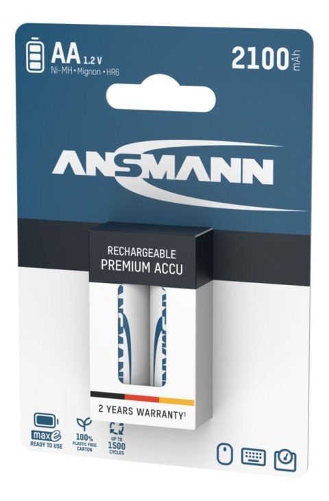 Akumulator Ansmann NiMH AAHR6 2100 mAh maxE 2 szt Akumulator Ansmann NiMH AAHR6 2100 mAh maxE 2 szt