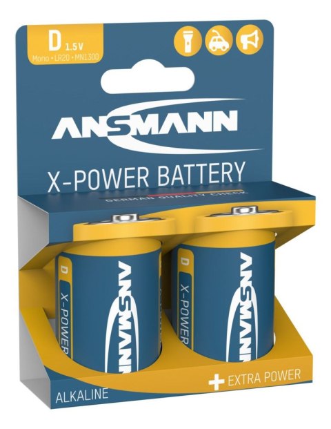 Baterie alkaliczne Ansmann XPower D LR20 2 szt Baterie alkaliczne Ansmann XPower D LR20 2 szt