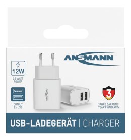 Ładowarka Ansmann HC212 biała 2x USB 12W 24A