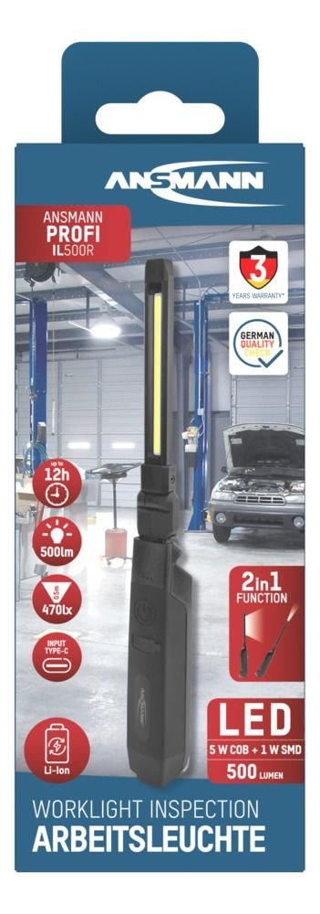 Lampa warsztatowa Ansmann IL500R500lm aku Lampa warsztatowa Ansmann IL500R500lm aku