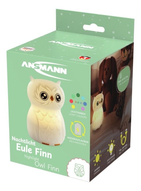 Lampka nocna Ansmann Sowa Finn aku USBC Lampka nocna Ansmann Sowa Finn aku USBC