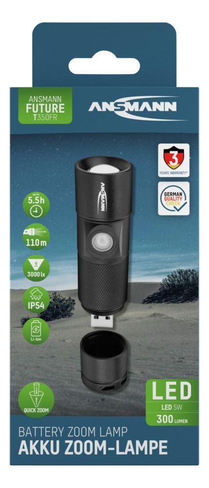 Latarka Ansmann LED Future T350FR USB300 lm aku Latarka Ansmann LED Future T350FR USB300 lm aku