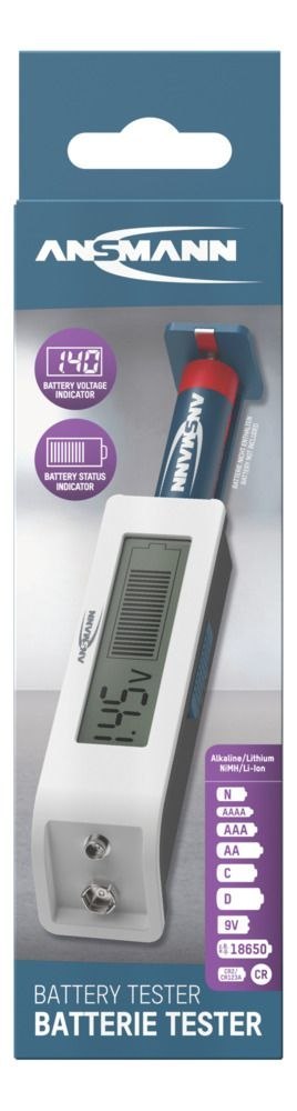 Tester baterii Ansmann z wyświetlaczem LC Tester baterii Ansmann z wyświetlaczem LC