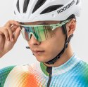 Okulary rowerowe fotochromowe z filtrem UV i wkładką korekcyjną - białe