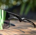 Okulary rowerowe fotochromowe z filtrem UV i wkładką korekcyjną - białe