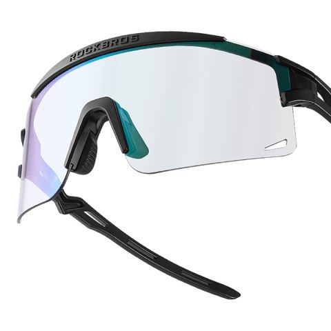 Okulary rowerowe fotochromowe z filtrem UV i wkładką korekcyjną - przezroczyste fioletowe Okulary rowerowe fotochromowe z filtrem UV i wkładką korekcyjną - przezroczyste fioletowe