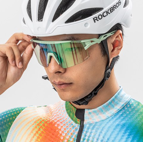 Okulary rowerowe fotochromowe z filtrem UV i wkładką korekcyjną - przezroczyste fioletowe Okulary rowerowe fotochromowe z filtrem UV i wkładką korekcyjną - przezroczyste fioletowe