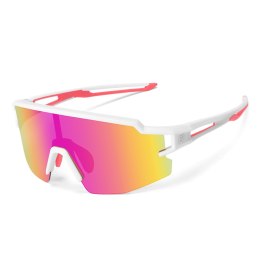 Okulary rowerowe polaryzacyjne dla dzieci z filtrem UV - białe