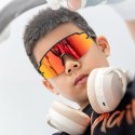 Okulary rowerowe polaryzacyjne dla dzieci z filtrem UV - czarne