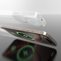 Powerbank K29 10000mAh MagSafe metalowa obudowa podstawka kable USB-C iPhone Lightning PD 20W - srebrny
