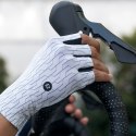 Rękawiczki rowerowe kolarskie szosowe rozmiar XL - biało-czarne