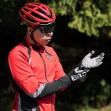 Rękawiczki rowerowe ocieplane długie rozmiar L - czarno-szare