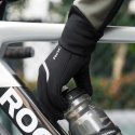 Rękawiczki rowerowe pełne wodoodporne rozmiar S/M - czarne