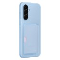 Etui Samsung Card Slot Case z kieszenią na karty na Samsung Galaxy A56 5G - niebieskie