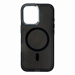 Etui ochronne na Samsung Galaxy S24 FE Glitter Case MagSafe - czarne z brokatem