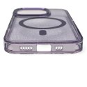 Etui ochronne na Samsung Galaxy S24 FE Glitter Case MagSafe - fioletowe z brokatem