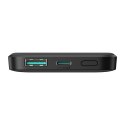 Powerbank indukcyjny 5000mAh USB-A USB-C 20W z kablem USB-C - czarny