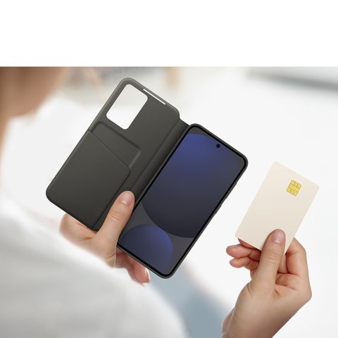 Etui z klapką Samsung Smart View Wallet do Samsung Galaxy S24 FE - czarne Etui z klapką Samsung Smart View Wallet do Samsung Galaxy S24 FE - czarne