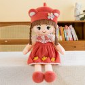 Lalka Szmacianka Miękka Pluszowa Czerwona Sukienka Czapka Z Uszami 45cm