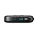 Powerbank 10000mAh z wbudowanym kablem 22.5 iPhone Lightning USB-C 0.25 cm - czarny