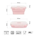 NC4105 POJEMNIK/LUNCH BOX SKŁADANY RÓŻOWY 355ML NILS CAMP