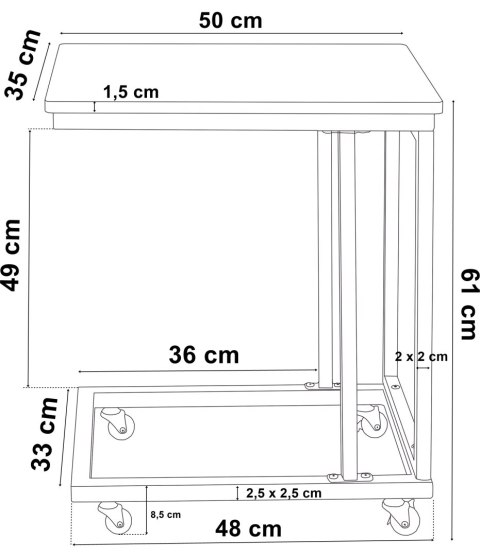 Stolik industrialny loftowy Meren craft Stolik industrialny loftowy Meren craft